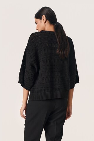 SOAKED IN LUXURY - Pullover 'Rava' em preto