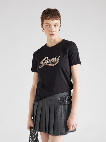 GUESS T-Shirt in Schwarz: Vorderseite
