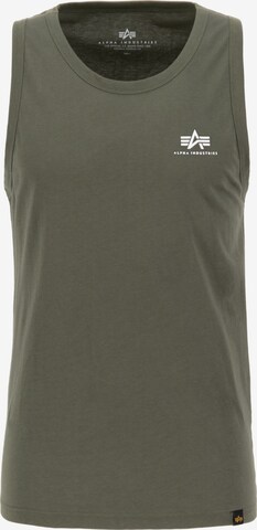 T-Shirt ALPHA INDUSTRIES en vert : devant