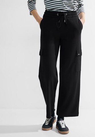 CECIL Loose fit Pants in Black: front