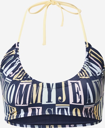 Tommy Jeans Bralette Bikini Top in Beige: front
