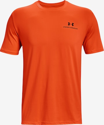UNDER ARMOUR Performance Shirt 'Rush Energy' in Orange: front