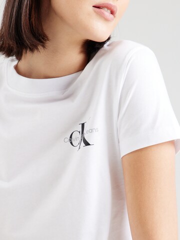 balta Calvin Klein Jeans Marškinėliai