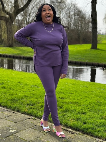Mowi Fit Trainingspak 'Lange Mouwen Legging Set' in Lila