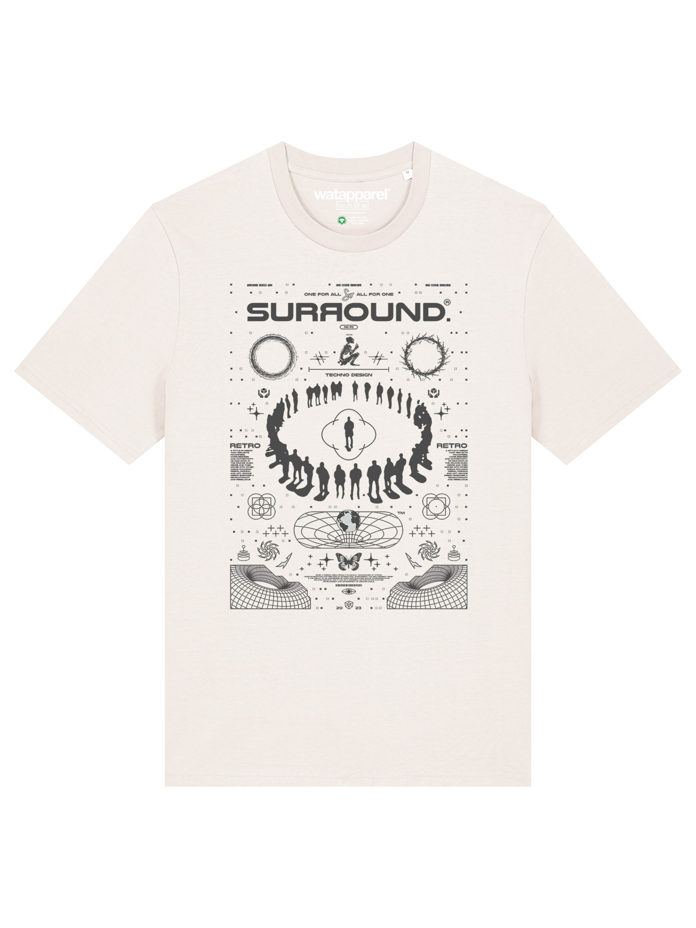 T-Shirt 'Surround' Watapparel en blanc : devant