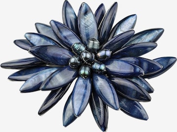 COLLEZIONE ALESSANDRO Brooch 'Fiore' in Blue: front