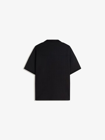 BershkaMajica 'INTERLOCK' - crna boja