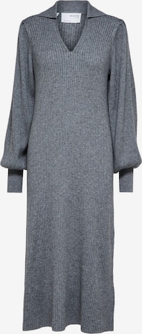 SELECTED FEMME Knitted dress in Grey: front