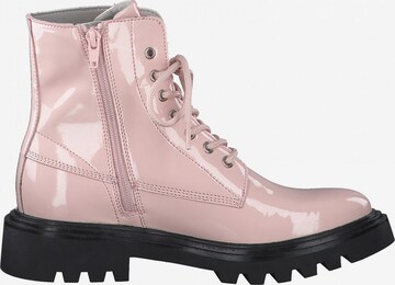 TAMARIS Lace-Up Ankle Boots in Pink