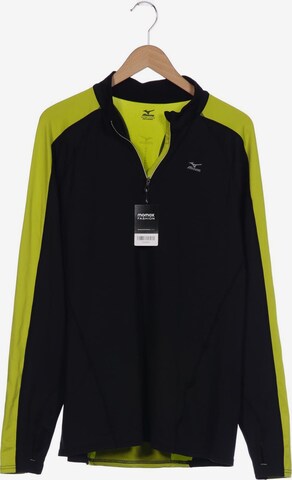 MIZUNO Sweatshirt & Zip-Up Hoodie in XL in Black: front