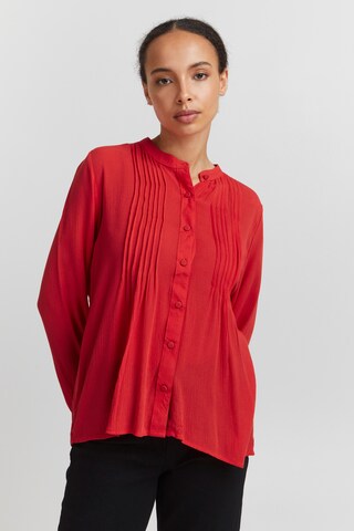 Camicia da donna 'MARRAKECH' di ICHI in rosso: frontale