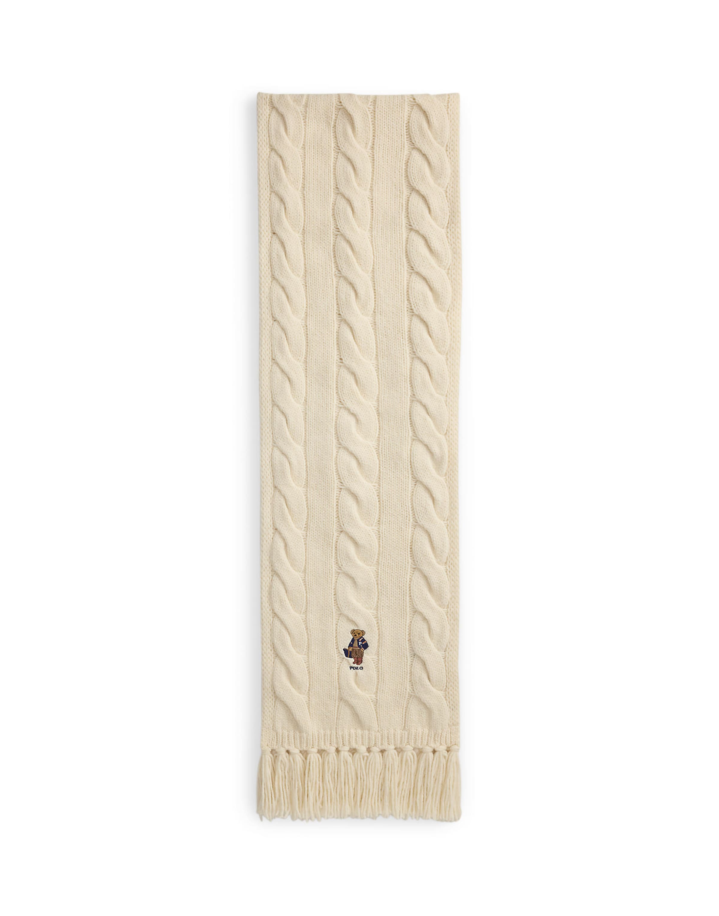 Polo Ralph Lauren Scarf in One Size in Cream / Navy / Chocolate, Item view