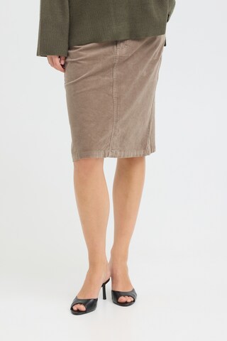 Pulz Skirt 'PZSally' in Brown: front