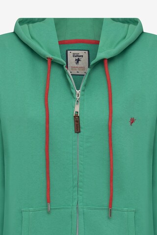 DENIM CULTURE Zip-Up Hoodie 'Arely' in Green