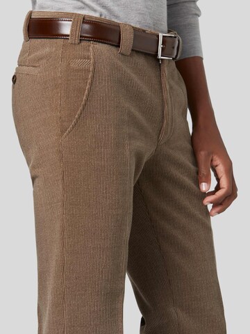 MEYER Regular Chino Pants 'Trevira' in Brown
