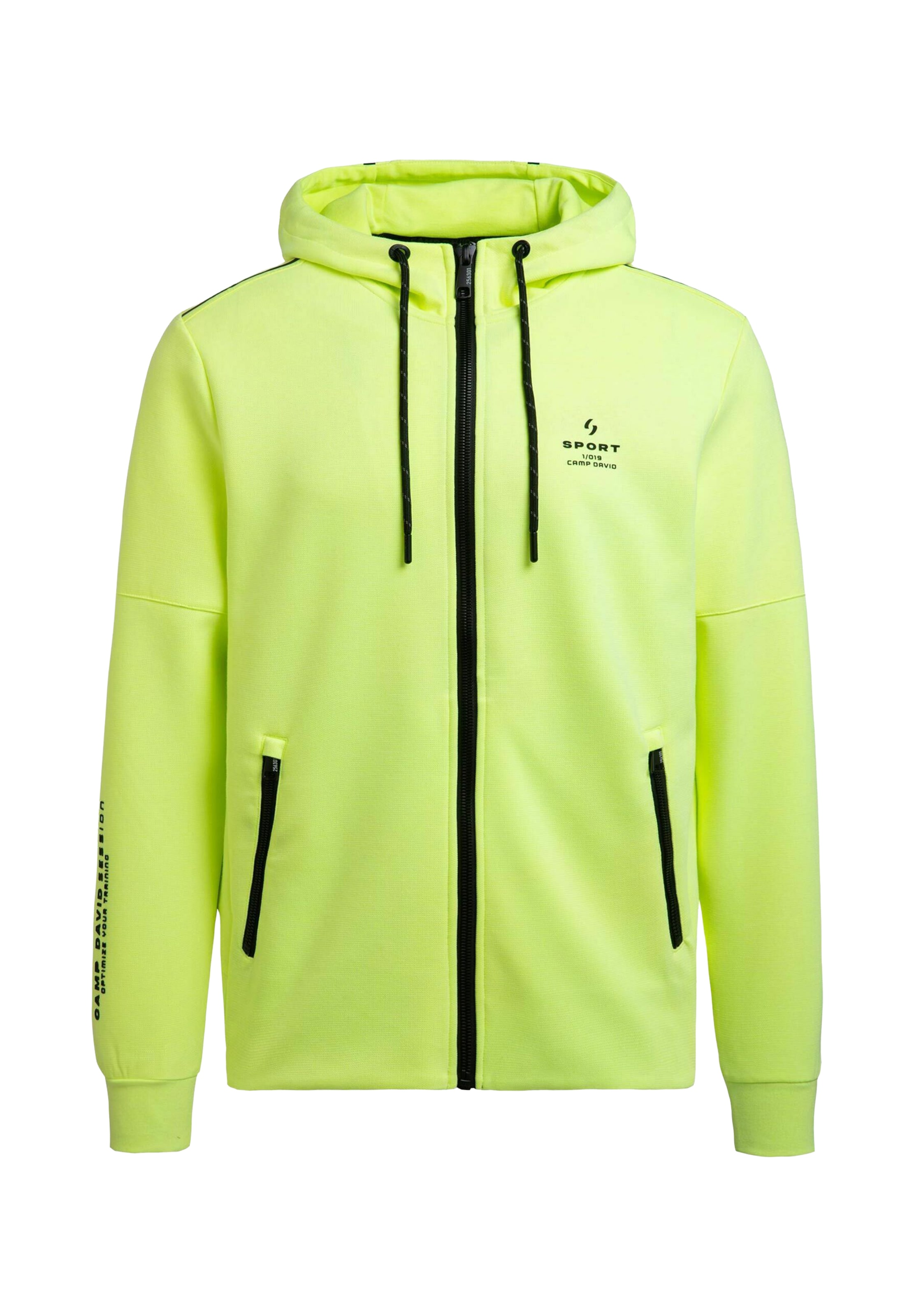 Veste de survêtement CAMP DAVID en jaune : devant