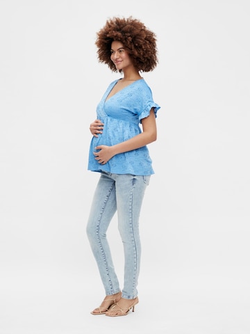 MAMALICIOUS Bluse 'Dinna' in Blau