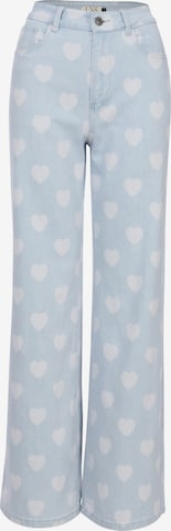 Wide Leg Jean Looxs Revolution en bleu : devant