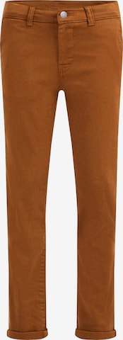 WE Fashion Slim fit Pants in Brown: front