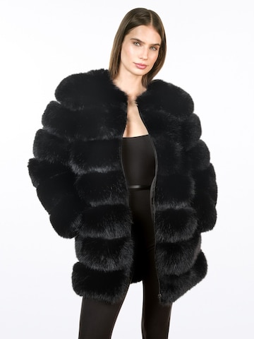 FauxAffairs Winterjacke 'KUNSTFELL MANTEL COSMA'‌‌‌‌‌‌‌‌‌ in Schwarz