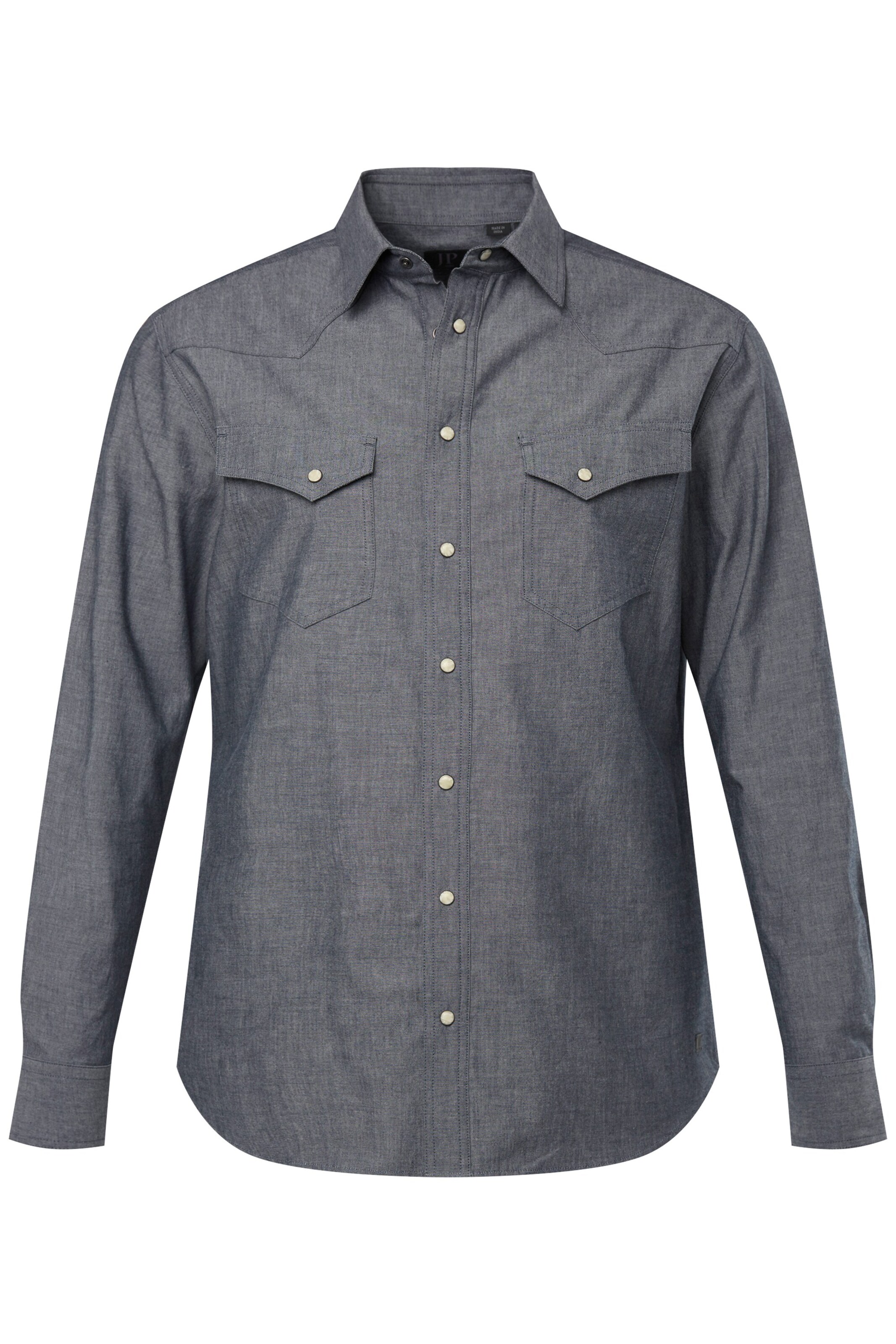 JP1880 Regular Fit Hemd in Grau: Vorderseite