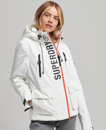 Superdry Between-Season Jacket 'Ultimate SD Windcheater' in White: front