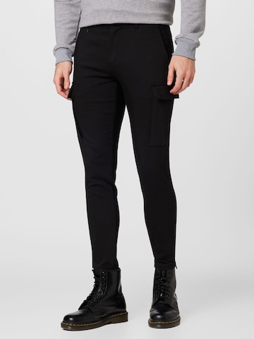 Coupe slim Pantalon cargo ANTONY MORATO en noir : devant