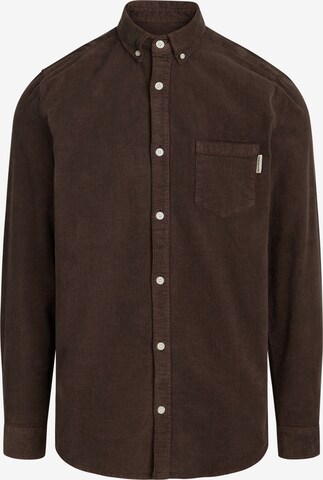 Redefined Rebel Regular fit Button Up Shirt 'Park' in Brown: front