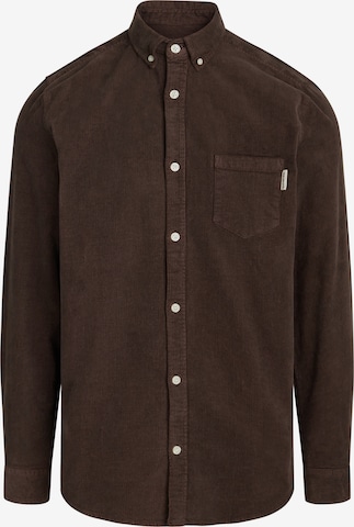 Coupe regular Chemise 'Park' Redefined Rebel en marron : devant