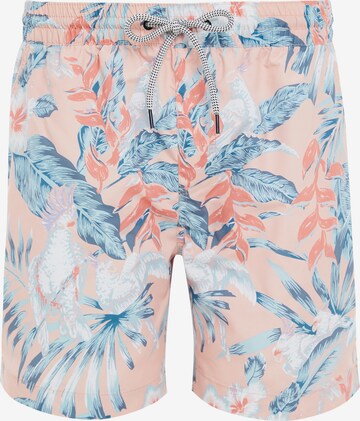 Threadbare Athletic Swim Trunks 'Belo' in Pink: front