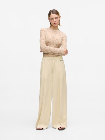 Wide leg Pantaloni di KARL LAGERFELD JEANS in beige: frontale