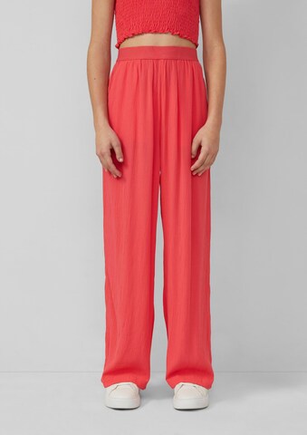 s.Oliver Wide Leg Hose in Rot: Vorderseite