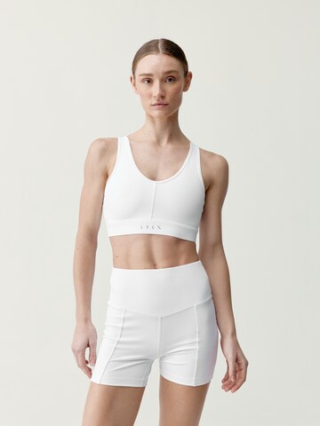 Born Bustier Sport-BH 'Deo' in Weiß: Vorderseite