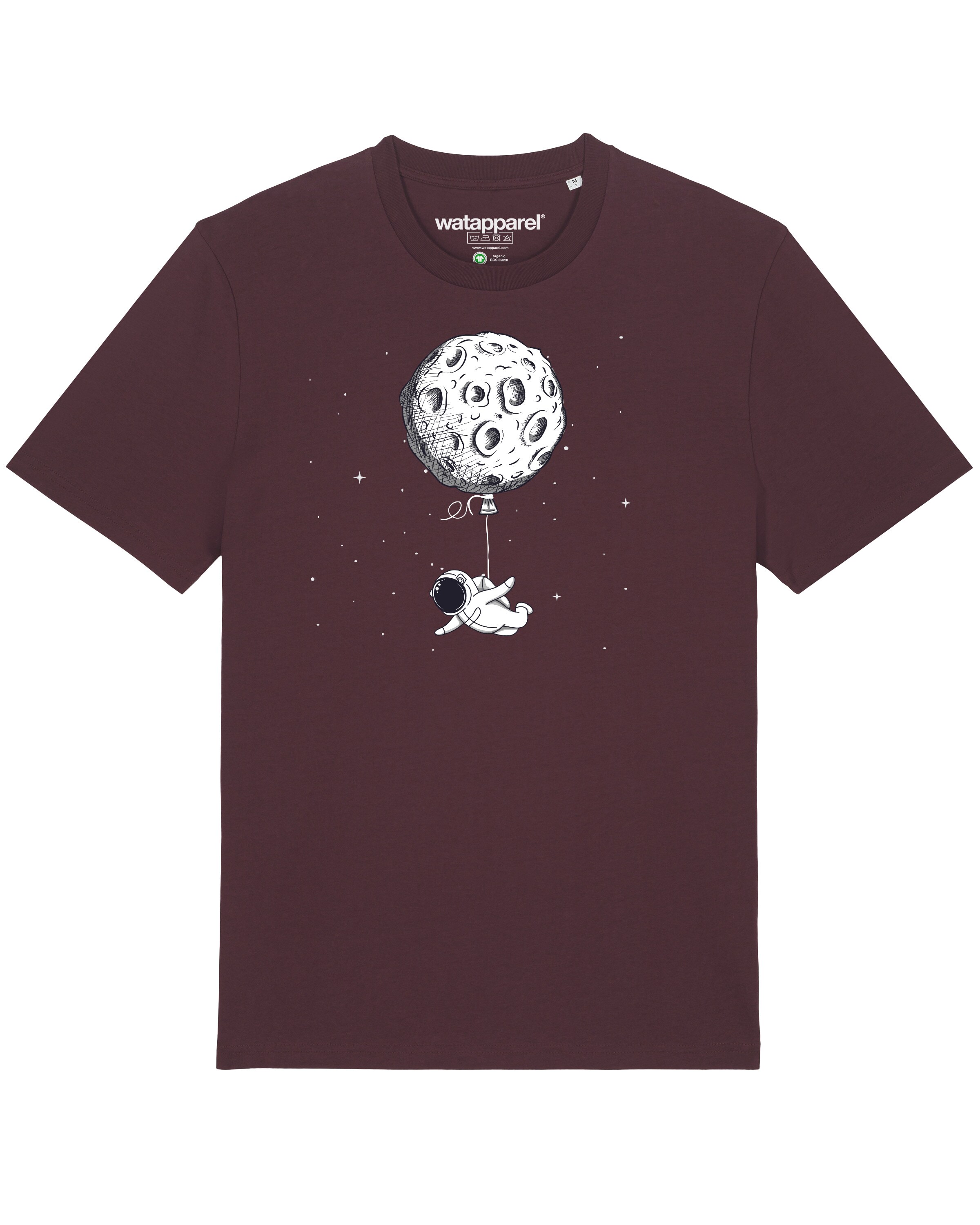 Watapparel Shirt 'Funny Spaceman' in Rood: voorkant
