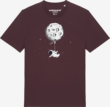 Watapparel Shirt 'Funny Spaceman' in Rood: voorkant