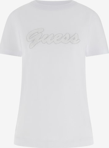 T-shirt GUESS en blanc : devant