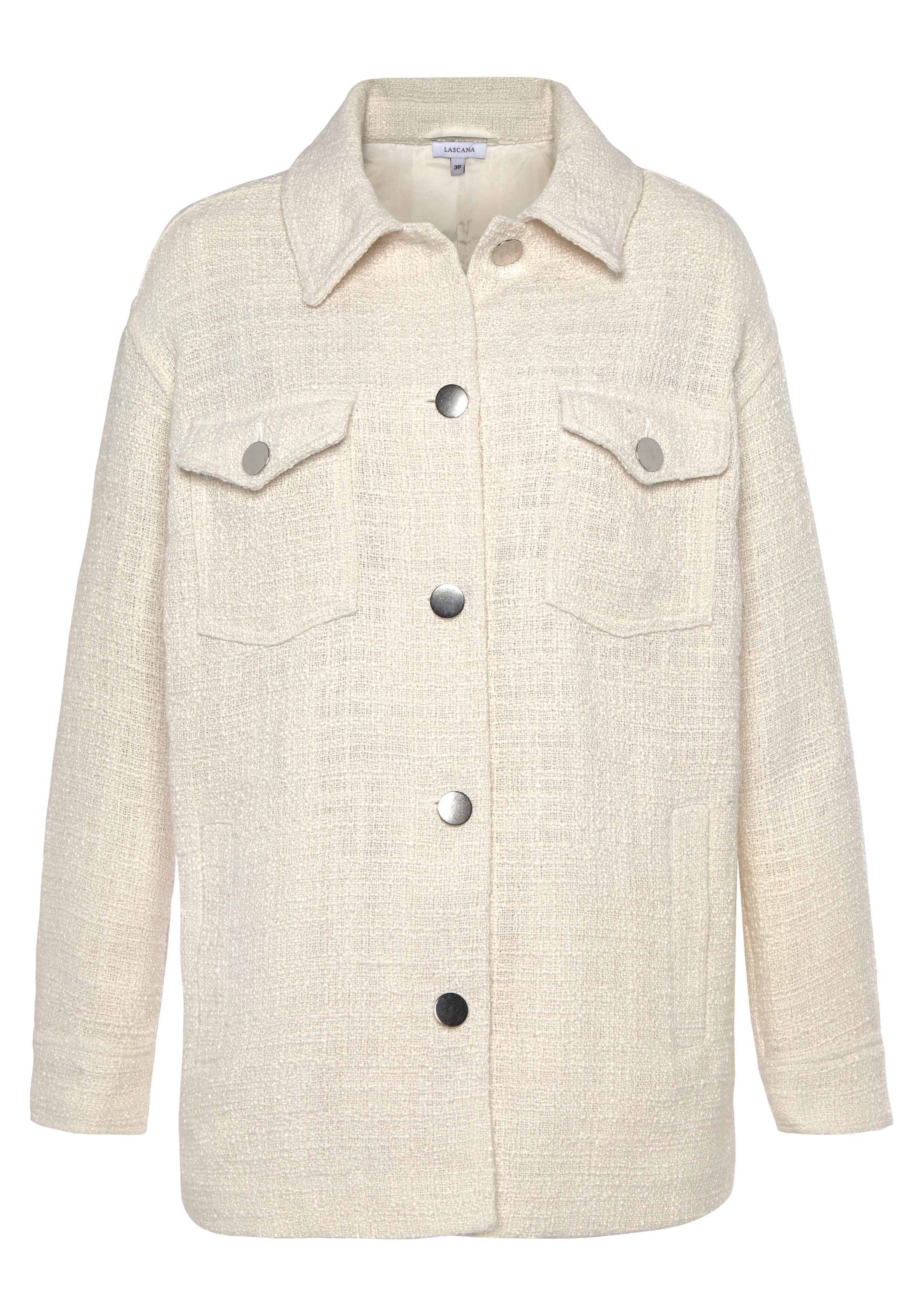 LASCANA Демисезонная куртка в Бежевый: спереди
