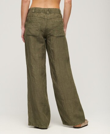 Wide Leg Pantalon Superdry en vert