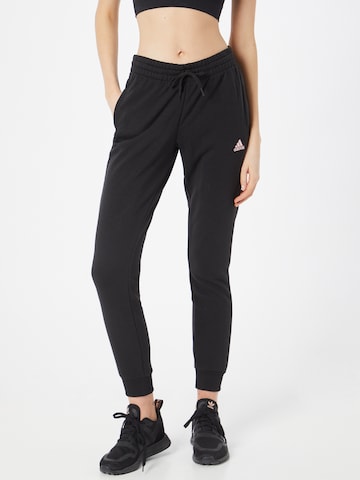 ADIDAS SPORTSWEAR Loose fit Workout Pants in Black: front