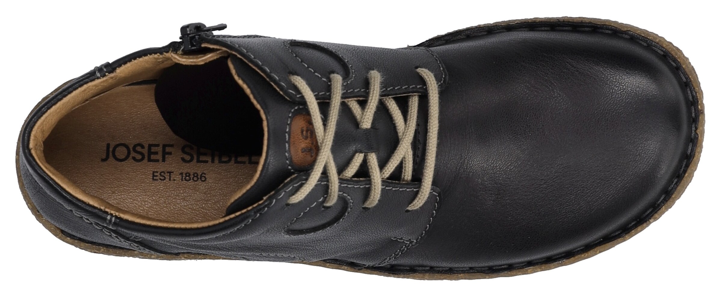 JOSEF SEIBEL Lace-Up Ankle Boots in Black