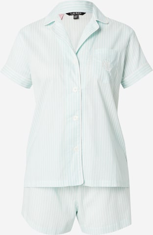 mėlyna Lauren Ralph Lauren Pižama su šortais 'CLASSIC LAWN': priekis