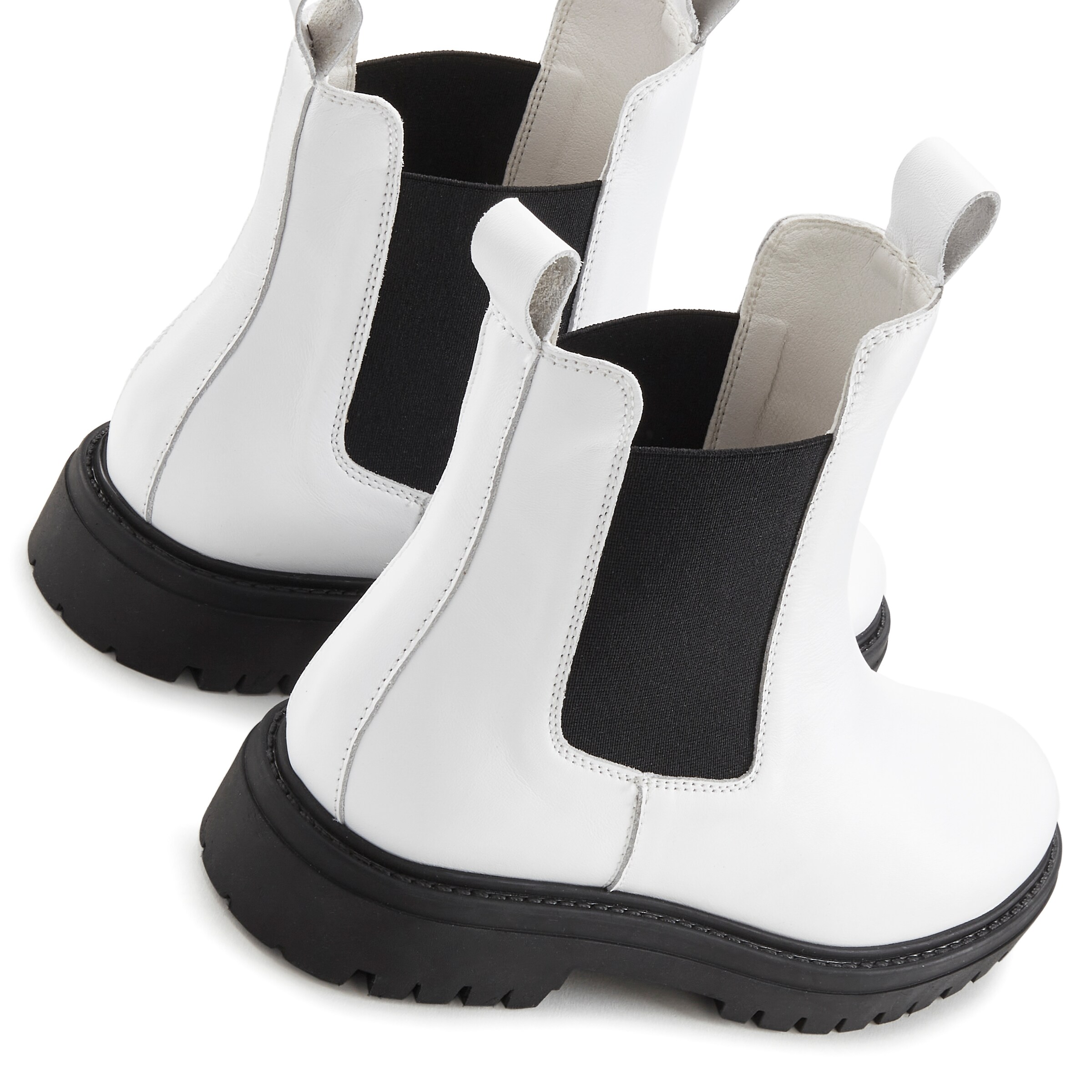Elbsand Chelsea boty – bílá