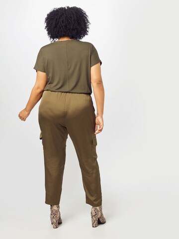 KAFFE CURVE Regular Cargo Pants in Green