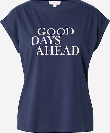 s.Oliver Shirt in Blauw: voorkant