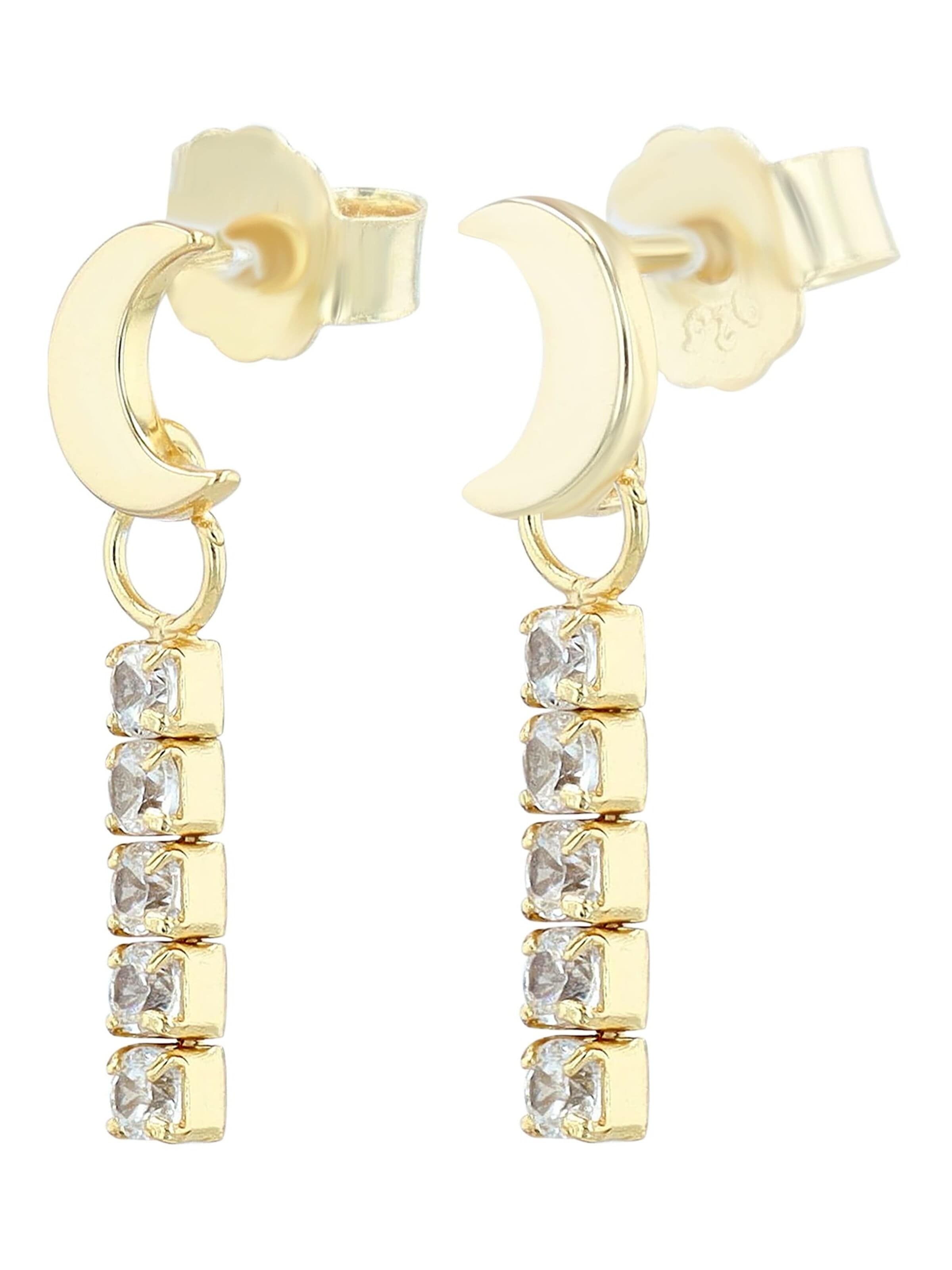 Akzent Earrings '"Nevana" aus 925 Sterlingsilber, rhodiniert, langlebig' in Gold