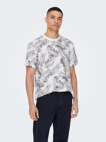 Only & Sons Shirt 'Perry' in White: front