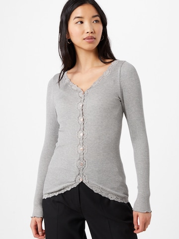 rosemunde Knit Cardigan in Grey: front