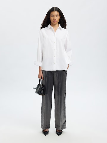 Wide Leg Pantalon à plis 'SLFMARGOT' SELECTED en noir