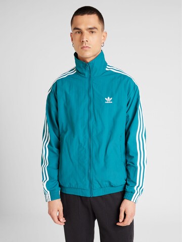 ADIDAS ORIGINALS Tussenjas 'Adicolor Firebird' in Groen: voorkant