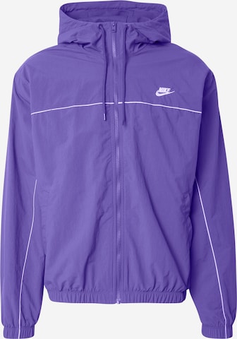 purpurinė Nike Sportswear Demisezoninė striukė 'CLUB ATHLETE': priekis